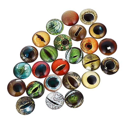 KONTONTY 100St leuchtende Augenklappe Cabochon-Perlen Cabochons des bösen Blicks Flecken ohrringe glow in the dark leuchtende Edelsteine für Handwerk scheinen Zubehör Tier Patch Glas von KONTONTY