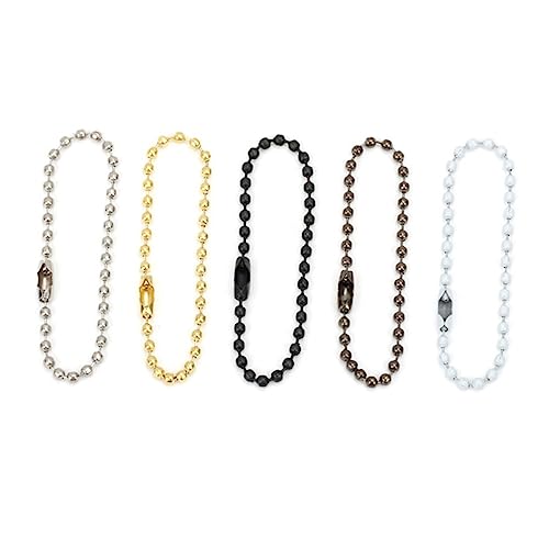 KONTONTY 100Stücke Kugelkette Mit Verstellbarem Metallperlenverschluss Goldene Stahlkette Für Schlüsselanhänger Hundemarken DIY Schmuckherstellung Und Bastelprojekte KONTONTY 100Stücke Kugelkette Mit Verstellbarem Metallperlenverschluss Goldene Stahlkette Für Schlüsselanhänger Hundemarken DIY Schmuckherstellung Und Bastelprojekte von KONTONTY