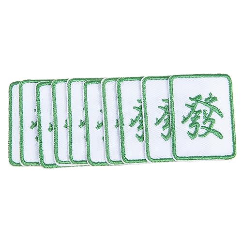 KONTONTY 10St Heim-Alphabet-Aufnäher zum Aufbügeln Mahjong-Patch Dekorations-Patch bestickt Mahjong-Applikation Stickerei Alphabet-Patch nähen Patches nähen gestickte Aufnäher Stoff Green von KONTONTY