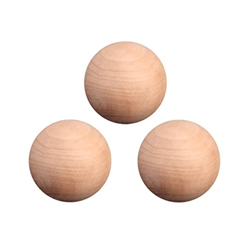 KONTONTY 10St Holzkugel bastelzeug woodwork Holzprodukte runde Kugel dekorative Kugeln Krocketbälle Ball Weidenkugeln natürliches Holzhandwerk natürliches unfertiges Holzhandwerk Bambus von KONTONTY