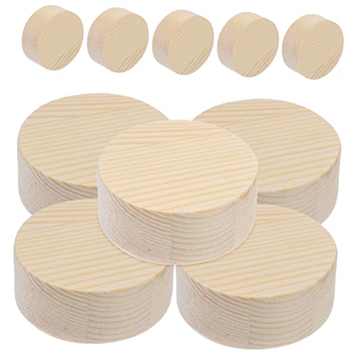 KONTONTY 10St Holzscheiben zum Bemalen bastelset basteln für holzbrett plank board crafts for DIY-Kits für Mini-Bausteine Holzornamente handbemalte Naben Hölzern von KONTONTY