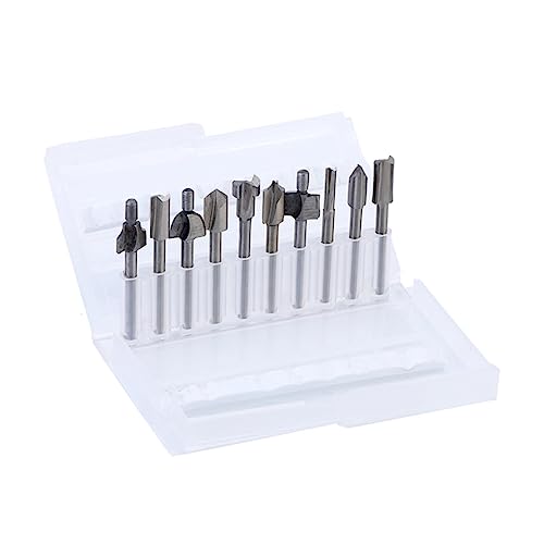 KONTONTY 10Stücke Hochgeschwindigkeitsstahl Router Bit Set Teiliges Holzfräser Set für Präzise Holzbearbeitung Kompatibel mit Rotationswerkzeugen für DIY Projekte Langlebig KONTONTY 10Stücke Hochgeschwindigkeitsstahl Router Bit Set Teiliges Holzfräser Set für Präzise Holzbearbeitung Kompatibel mit Rotationswerkzeugen für DIY Projekte Langlebig von KONTONTY
