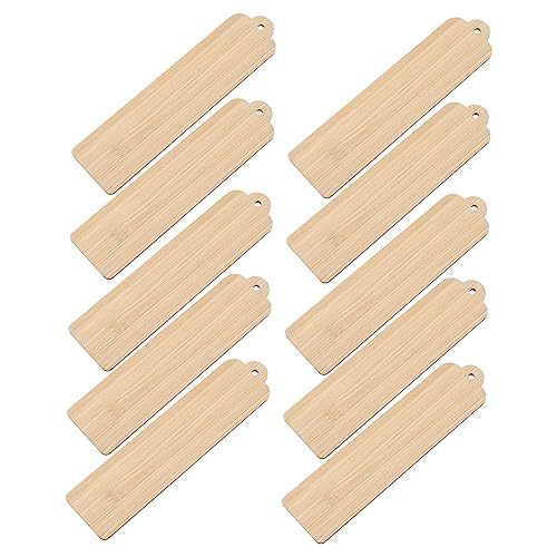 KONTONTY 10st Diy-lesezeichenmaterialien Lesezeichenpapier Abs Aufsehen Lesezeichen Handwerk Leere Ornamente Zum Basteln Markieren Lesezeichenquasten Zum Basteln Gravurrohlinge Jumbo Holz von KONTONTY