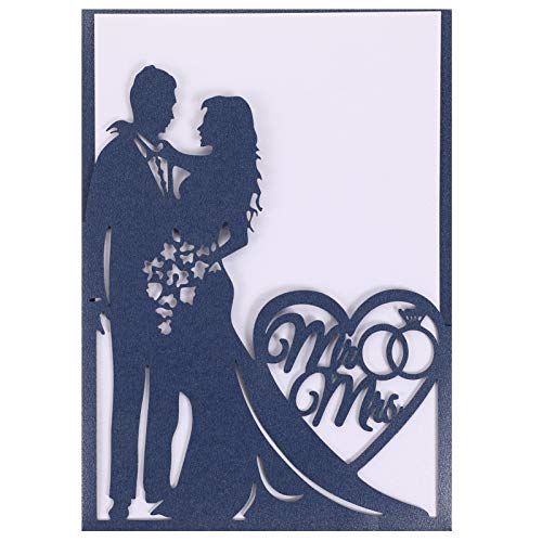 KONTONTY 10 Stücke Hochzeit Karte Set Papier Einladung Karten Für Hochzeit Party Hohl Design Valentinstag von KONTONTY