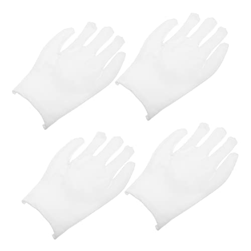 KONTONTY 12 Paar Handschuhe pädiprotect schutzzelt handschue ajaa schnittschutzhandschuh sichschutz Spa-Handschuh aus Baumwolle Wachsbadefäustlinge Paraffinbadefäustlinge Baumwollgarn Weiß von KONTONTY