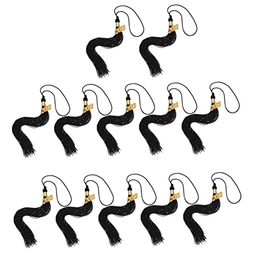 KONTONTY 12 Stück 2023 Abschlusskappendekoration Quasten Für Abschlusskappe 2023 Abitur Quasten 2023 Abschlusskappenzubehör 2023 Meister Hut Abschlussdekorationen Senior Black Polyester KONTONTY 12 Stück 2023 Abschlusskappendekoration Quasten Für Abschlusskappe 2023 Abitur Quasten 2023 Abschlusskappenzubehör 2023 Meister Hut Abschlussdekorationen Senior Black Polyester von KONTONTY