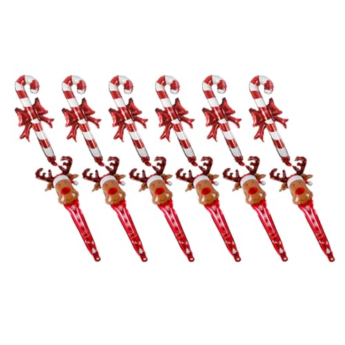 KONTONTY 24in Aluminium Film Weihnachten Ballons Handheld Candy Deer Stick Für Photo Booth von KONTONTY