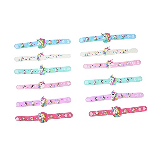 KONTONTY 12St einhorn armband Kinderarmband für Mädchen Armband für Kinderarmbänder armbänder für party deko Einhorn-Armbänder Party-Einhorn-Armbandketten weiches Gummi von KONTONTY