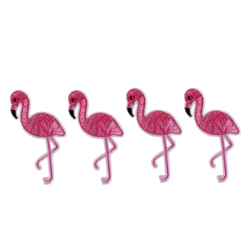 KONTONTY 12st Flamingo-patch Patch-abzeichen Flicken Jeansjacke Cartoon-patches Zum Selbermachen Stickerei-abzeichen Patches Diy Applikationen Banner Swing-patch-aufkleber Zubehör Festlich von KONTONTY