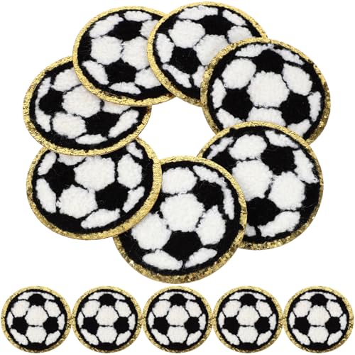 KONTONTY 12st Fußball-patch Mütze Männer Fußball-gestickte Aufnäher Hutaufnäher Für Den Haushalt Aufnäher Für Sportbälle Für Den Haushalt Diy-patches Flecken Kappen Schwarze Kappe Polyester von KONTONTY