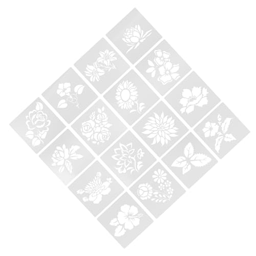 KONTONTY 16 Stück Wandschablonen Zeichnung Malen Vorlage Schablone Hohle Diy-vorlage Dekorative Schablone Jumbo Wandgemälde Machen Wände Blumenschablone Weiß Das Haustier KONTONTY 16 Stück Wandschablonen Zeichnung Malen Vorlage Schablone Hohle Diy-vorlage Dekorative Schablone Jumbo Wandgemälde Machen Wände Blumenschablone Weiß Das Haustier von KONTONTY