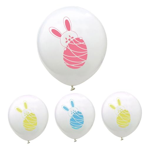 KONTONTY 18 Stück Bunte Latexballons Und Aluminiumfolienballons Pastellfarben Für Festliche Osterpartys Ideal Partydeko Für Geburtstagsfeiern Hochzeiten Und Besondere Anlässe von KONTONTY