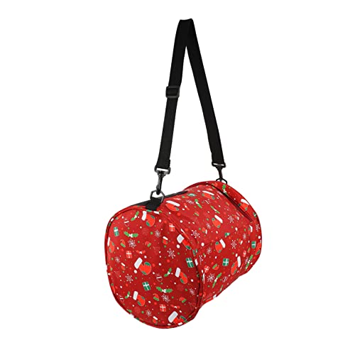 KONTONTY 1Stk Aufbewahrungstasche aus Wolle bastel organizer handarbeitstasche fleebag Handtasche aus Wollgarn tragbare Aufbewahrungstasche Tasche aus Strickwolle Beutel mit Häkelnadel rot von KONTONTY