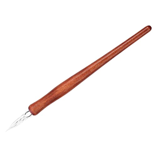 KONTONTY 1Stk Dip-Stift Pinselstifte Textmarker Stifte Matrosen-Füllfederhalter Borosilikatstift tintenlos schreibutensilien kalligraphie-stifte Schulbriefpapier Schreibstift hölzern Coffee von KONTONTY