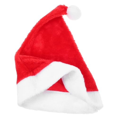 KONTONTY 1Stk Weihnachtsmütze Christbaumschmuck Festlicher Hut Weihnachtszwergdekorationen Weihnachtsfeier Kappe santa claus hat weihnachtsmannmützen weihnachtssticker weihnachtsdeko rot von KONTONTY