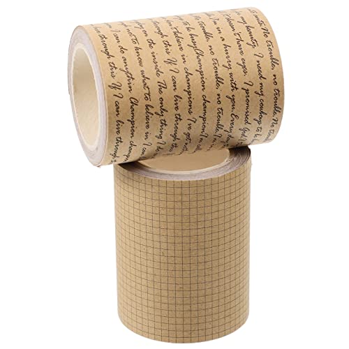 KONTONTY 2 Rollen Mehrzweckband Aufkleber Hakenband doppelt klebriges Papierband Streifen Spender wiederverwendbar klebeband bastelmaterial Planer liefert dekorative Klebebänder Kraftpapier von KONTONTY