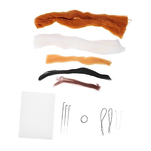 KONTONTY 2 Sätze Stochermaterialpaket Bausatz aus Wollfilz Kätzchen Nadelfilzen Bausätze Filzkatze DIY-Set Bastelset für Filzkatzen Bastelmaterial selber filzen Nadelfilz-Set Schaum von KONTONTY