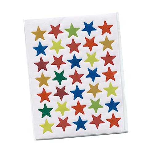 KONTONTY 20 Packungen À 200 Blatt Sternaufkleber Cute Sticker süße Sticker Geschenkaufkleber für bunter Pentagramm-Aufkleber rot von KONTONTY