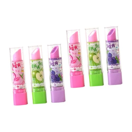 KONTONTY 20 Stk Lippenstift Radiergummi Schreibwaren Fruchtmuster Radiergummi Neuartiger Radiergummi von KONTONTY