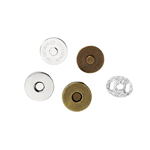 KONTONTY 20er-pack 18 Mm Magnetische Druckknöpfe Zur Herstellung Von Handtaschen Große Druckknöpfe Aus Metall Für Geldbörsen Einfaches Anbringen Antikgrün von KONTONTY