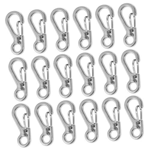 KONTONTY 20 Stück Mini Karabiner Clips Kleine Schnellverschluss Haken Aus Robustem Ideal Für Schlüsselanhänger Camping Und Outdoor Aktivitäten Vielseitige Verwendung von KONTONTY