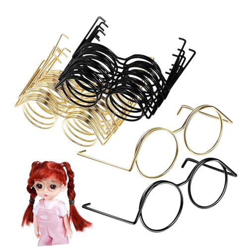 KONTONTY 20 Stück Puppenbrillen Miniaturbrillen Winzige Cosplay Drahtaugen Zubehör Zum Tragen Von Umrandeten Anziehpuppen Brillenrahmen Kleine Geformte Accessoire Puppen Coole Brille KONTONTY 20 Stück Puppenbrillen Miniaturbrillen Winzige Cosplay Drahtaugen Zubehör Zum Tragen Von Umrandeten Anziehpuppen Brillenrahmen Kleine Geformte Accessoire Puppen Coole Brille von KONTONTY