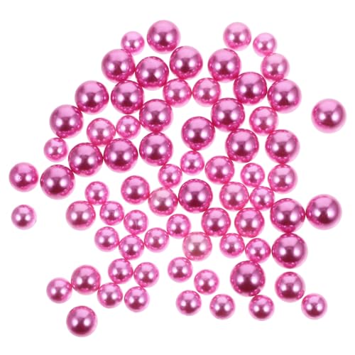KONTONTY 200St kein Loch Kunstperlen gefälschte Perle Flatback-Perlen Künstliche Perlen Modellroller kunststoffperlen hochzeitsdeko Vasenfüllerperlen Vasenfüller für Dekor Plastik Rosa von KONTONTY