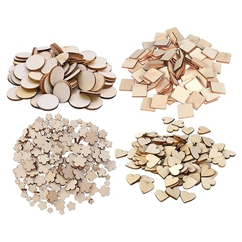 KONTONTY 200st Holzspäne Selber Machen Karton Künstliche Pflanzen Planke Leere Ornamente Fälschung Kreisschneider Transparent Dinge Zu Malen Treibholz Zum Basteln Mini Beige Hölzern von KONTONTY