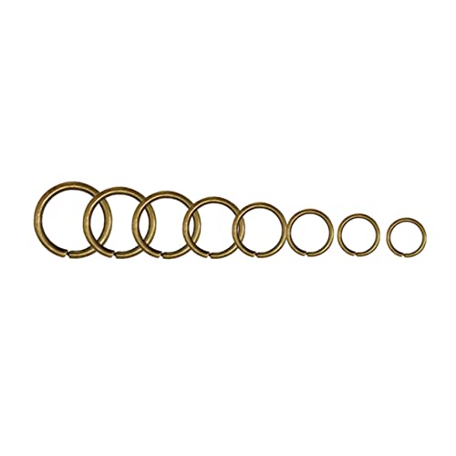 KONTONTY 200st Spaltringe Springen Gold Draht Wolfram Zappeln Band Kabel Kreis Spiral- Halskettenketten Für Die Schmuckherstellung Größer Schleifen Doppelt Stecker Anschlüsse Bausatz von KONTONTY