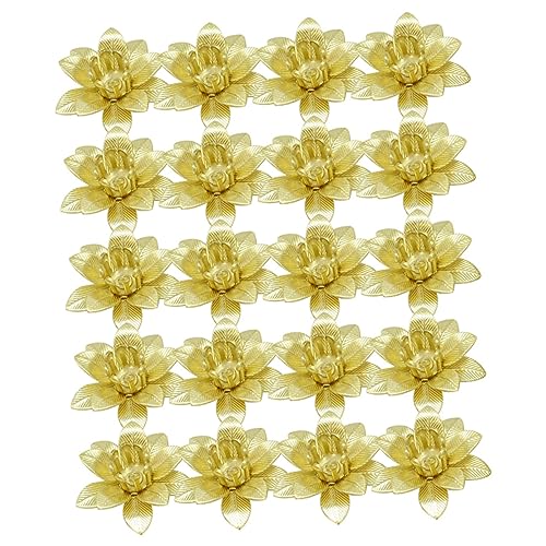 KONTONTY 20St Doppelschichtige fünfblättrige Blüten Jade-Schmuck Blumen-Schmuck-Anhänger khimar hijab haar spangen Perlen für die Herstellung von Armbändern Schmuckzubehör selber machen von KONTONTY