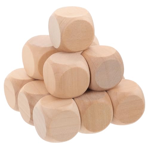 KONTONTY 20St Holzwürfel leeres Würfelspielzeug Q-less-Wortwürfel Puzzle Würfel leere quadratische Perlen leere Untersetzer zum Basteln leere Würfel puzzlewürfel puzzle cube Bambus von KONTONTY