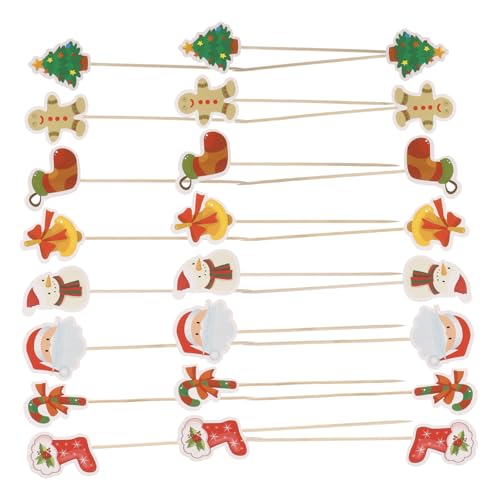 KONTONTY 24 Pcs Weihnachten Geschirr Cupcake Topper Kuchen Topper Dekorationen Hochzeit Party Dekorationen Kuchen Dekorationen Holz KONTONTY 24 Pcs Weihnachten Geschirr Cupcake Topper Kuchen Topper Dekorationen Hochzeit Party Dekorationen Kuchen Dekorationen Holz von KONTONTY