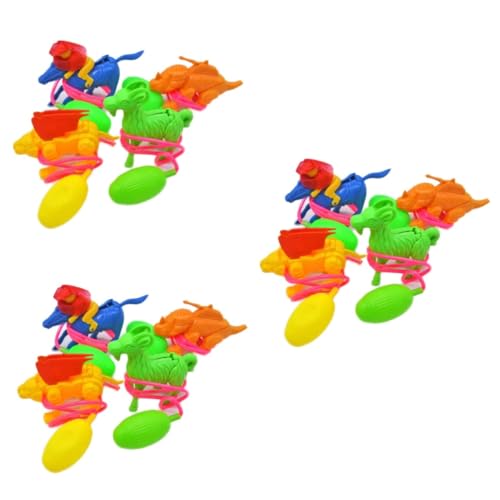 KONTONTY 24 Stk Luftdruckspringender Frosch Luftgebläse Spielzeug Laufendes Pferdespiel Hüpfendes Froschspielzeug Springspielzeug Für Kinder Hüpfendes Pferd Kinderspielzeug Sprung Pvc von KONTONTY