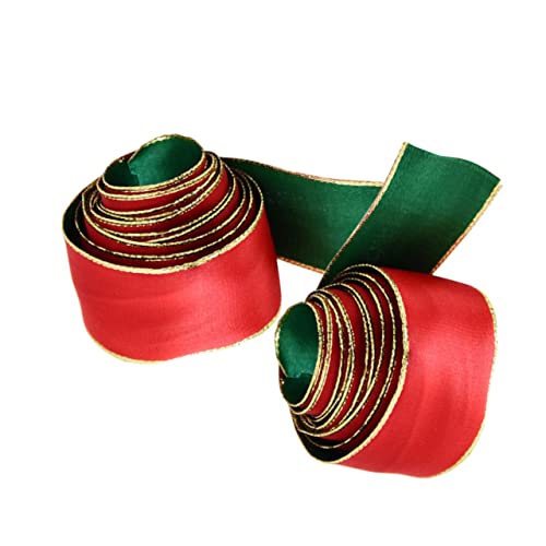 KONTONTY 2St Paketband Weihnachtsdekoration ribbon weihnacjtsdeko weihnachtsdeco xmas decoration rotes Band weihnachtsbanddekoration Samtband DIY-Bänder Geschenkbänder ein Verpackungsband von KONTONTY