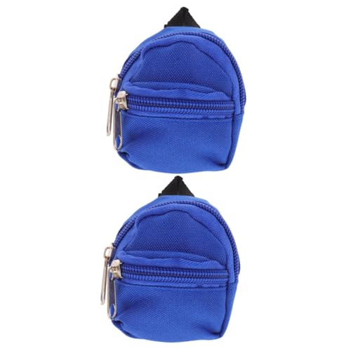 KONTONTY 2St Puppenrucksack Mädchen Plüsch Tasche Rucksack für Puppen für puppenkleidung Puppen Kleidung Puppenornament rucksäcke Mini-Hausversorgung Miniaturen Polyester Blue von KONTONTY