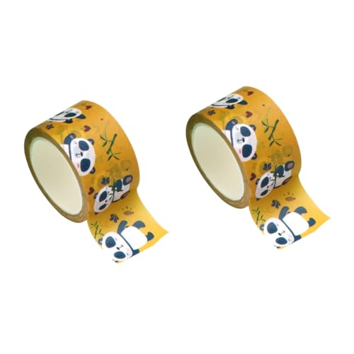 KONTONTY 2St klebriges Papierband schlankes Federmäppchen Outdoor-Aschenbecher mit Deckel dekoration klebeband Tafelband dekorative Bänder Yellow von KONTONTY