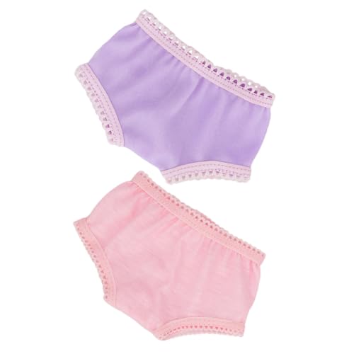 KONTONTY 2St puppenkleidung Puppen Kleidung Puppenbekleidungsset Puppen-Outfit Puppenoutfit Mädchenkostüm Mädchen Spielzeugpuppen-Unterhose Wiederverwendbare Puppenhöschen Stoff von KONTONTY