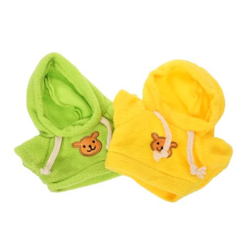 KONTONTY 2st Bärenpuppen-Sweatshirt Puppen-Hoodie DIY Kuscheltiere Kleidung Plüschbärenkleidung Plüsch-Pullover-Hoodie Plüschpuppenkleidung Puppenkleidungsstück Haustier Pyjama Stoff von KONTONTY