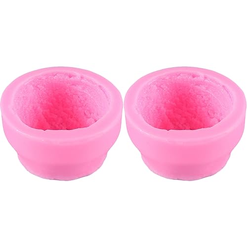 KONTONTY 2st Eiskuchenform Eisform Zylindrische Form Seifenform Gebäckformen Plätzchen Kastenformen Zum Backen Bonbonformen Zinn Runde Eiswürfelformen Cake-pop-form Kekse Kieselgel Rosa von KONTONTY