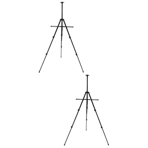 KONTONTY 2st Klappbare Staffelei Mini-stativ Kleiner Staffeleiständer Staffelei Für Den Außenbereich Verstellbarer Ständer Foto-staffeleiständer Lackierregal Aluminiumlegierung Black von KONTONTY