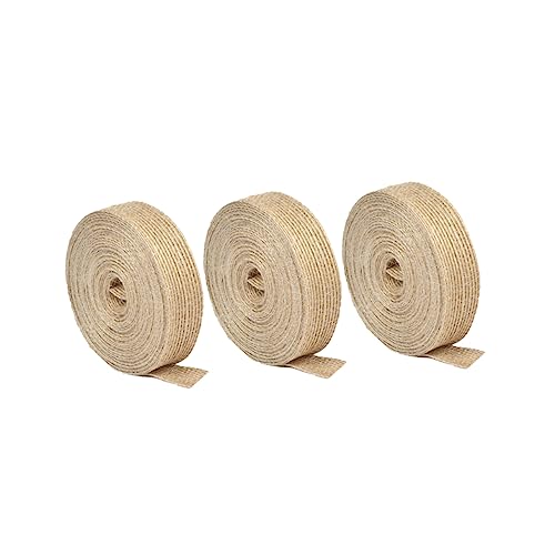 KONTONTY 3 Pcs 2 10 Hessian Ribbon Surlap Ribbon Kabelverdrahtes Sackleinenband von KONTONTY