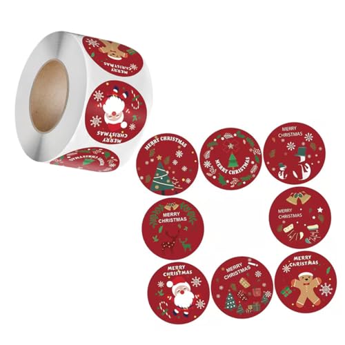 KONTONTY 3 Rollen Weihnachtsaufkleber abdichtende Aufkleber Versiegelung stickers for sticker für kinder Aufkleber für Weihnachtsmarken selbstklebende Aufkleber Kupferplattenaufkleber von KONTONTY