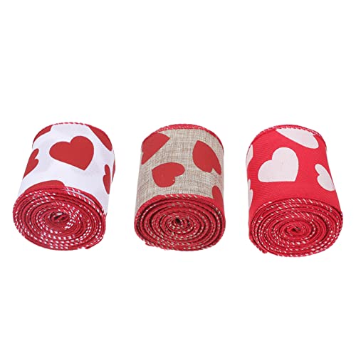 KONTONTY 3 Stück Liebesband Valentinsband Basteln Hochzeitsdekorationen Valentinstag Herzband Valentinstag Band Partydekorationen Verpackung Stoff Süßes Band Hanfimitat KONTONTY 3 Stück Liebesband Valentinsband Basteln Hochzeitsdekorationen Valentinstag Herzband Valentinstag Band Partydekorationen Verpackung Stoff Süßes Band Hanfimitat von KONTONTY