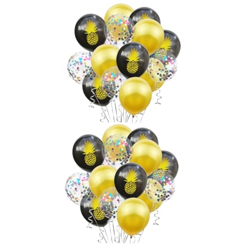 KONTONTY 30 Stk Ballons Bedrucken Paillettenballons Hawaiianische Partyballons von KONTONTY