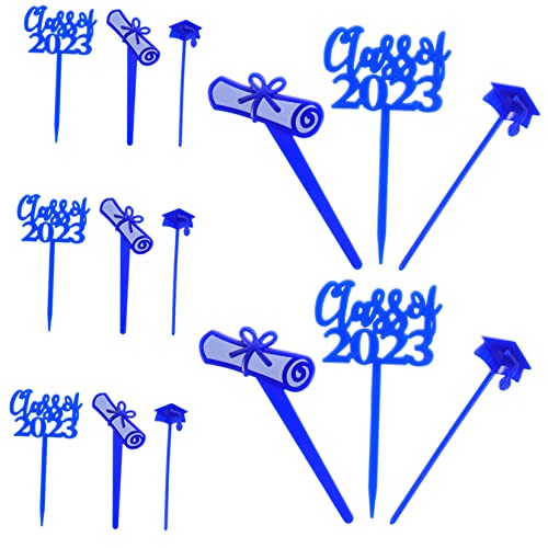 KONTONTY 30 Stück 2023 Abschlusstorte dekorieren Kuchen -Topper Cupcake -Topper erste Fiesta-Cupcake-Picks Karikatur Junge Herzlichen Glückwunsch grad Cake Topper Grad Kuchendeckel p.s Blau KONTONTY 30 Stück 2023 Abschlusstorte dekorieren Kuchen -Topper Cupcake -Topper erste Fiesta-Cupcake-Picks Karikatur Junge Herzlichen Glückwunsch grad Cake Topper Grad Kuchendeckel p.s Blau von KONTONTY