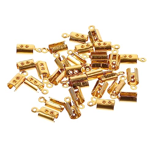 KONTONTY 30St lederbandclip schmuck herstellen hand schmuck Verschluss für Halskette Werkzeug zur Armbandherstellung Armband für Halskette Verschlüsse für Schmuck Rostfreier Stahl Golden von KONTONTY