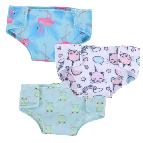 KONTONTY 3St Puppen Höschen Puppen Kleidung Puppen Klamotten Puppen-Wechselkleidung-Set mit Accessoires Puppen-Wechselkleidung-Accessoires kostüm für Stoff von KONTONTY