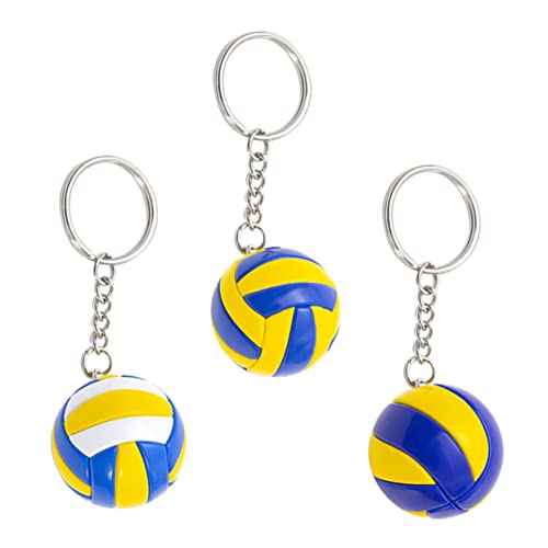 KONTONTY 3St Volleyball-Modellspielzeug Volleyball-Charme-Schlüsselanhänger Mini-Volleyball bag charm süße schlüsselanhänger bezaubernder Taschenanhänger multifunktionaler Schlüsselanhänger von KONTONTY