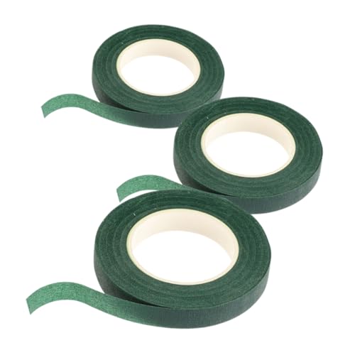 KONTONTY 3st Blumenstrauß Aus Grünem Band Wasserfestes Floristenband Pflanzentrainingsband Pflanzenzubehör Für Den Innenbereich Dekoratives Klebeband Pflanzenpfahlband Papier Dark Green von KONTONTY