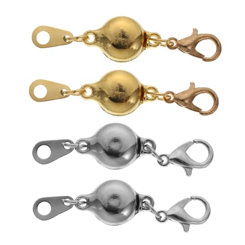 KONTONTY 4 Stück Halsketten Verschluss Verschlüsse Für Halsketten Legierungs Armband Verlängerungen Schnallenverschlüsse Für Halsketten DIY Schmuck Werkzeuge Schmuck Legierungs von KONTONTY